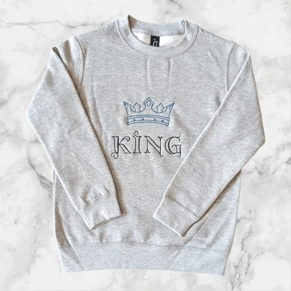 Sweat brodé enfant King